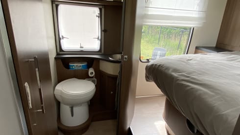 Luxury double queen bed camper Chausson – Fully furnished 