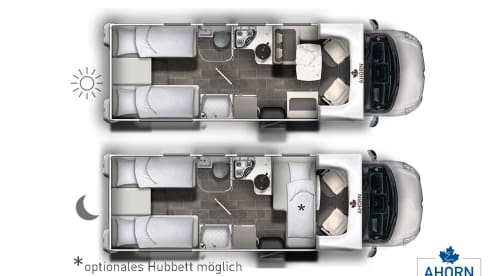 Ahorn Canada – New mobile home with great facilities, flexible for 2-5 people