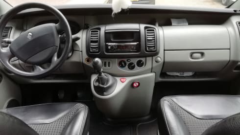 A comfortable and compact Renault Trafic.