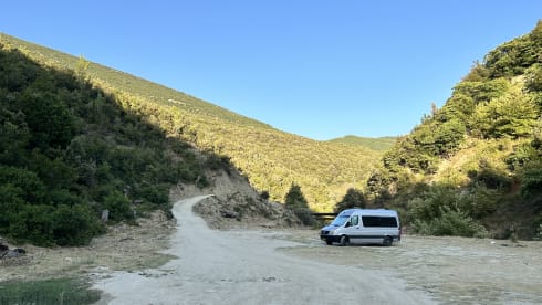 5 to 6 person self-build bus camper Mercedes Sprinter automatic.