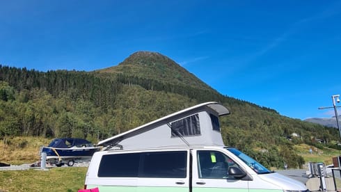 Beatle  – Our beautiful white-green VW camper