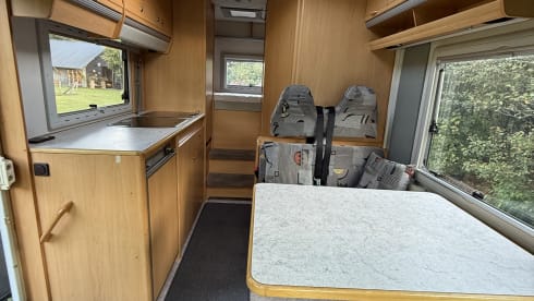 Roby – Our beautiful 3-person Fiat Weinsberg integral camper