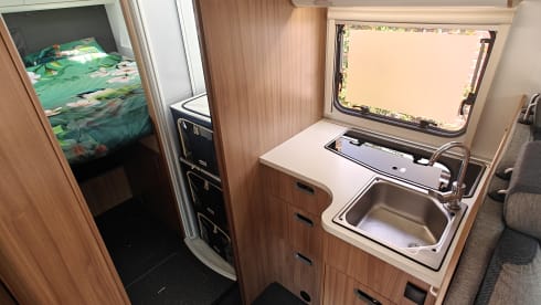 ColumBus – Luxurious Adria Family Camper for 5 people with bicycle rack