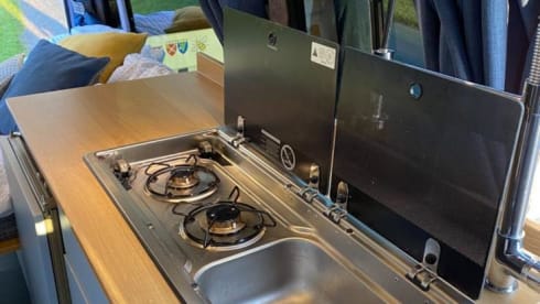 Helga – 2 berth Ford campervan with bathroom off-grid