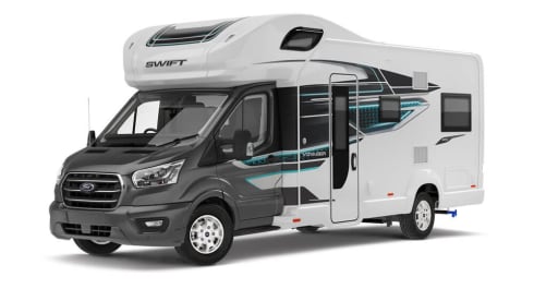 HSN – Swift semi-geïntegreerde camper met 5 slaapplaatsen vanaf 2025