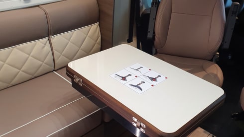 8 – luxury 4 person mclouis Carat 2022 with fixed bed in the back
