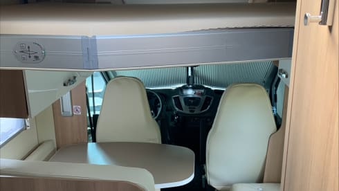 Time-Out – Ford Semi-Integrated Camper With Tow Bar, Bicycle Carrier And Large Garage