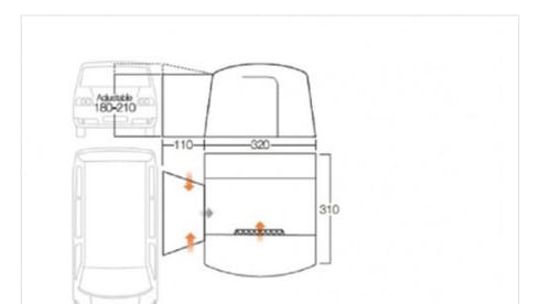 VW Camper with pop-top & triple rear seat