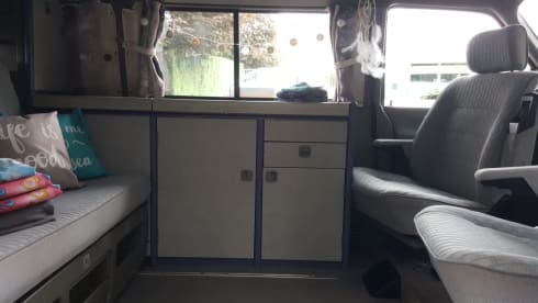 Summer -VW T4 California with fixed sleeping roof
