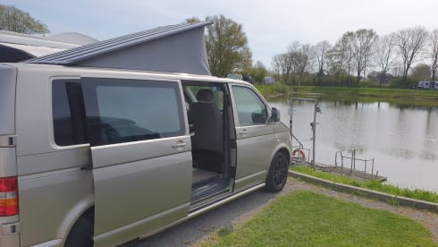 Volkswagen extended camper van sleeps 2 people