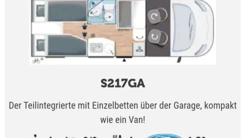 Zeitreise Wohnmobilvermietung No. 2 – Challenger S217 GA 'Sport Edition', winter-ready