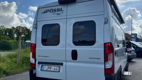 Van Voyage – Gloednieuwe Possl 2Win R met hefdak(2026) compacte luxe met grote badkamer
