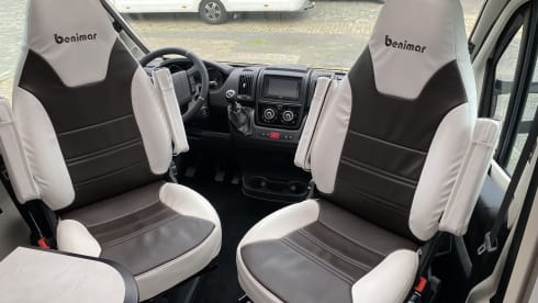 Very modern Benimar Ducato Camper with every luxury.