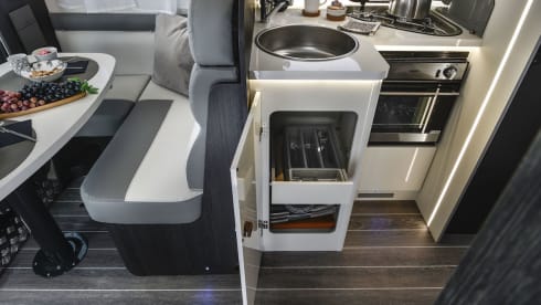 April – Rollerteam Zefiro 685. 2024 luxury 4 berth motorhome. Known as ''April''.