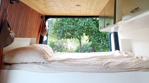 Luxury off-grid Sprinter with unique, bohemian interior! Winter camping