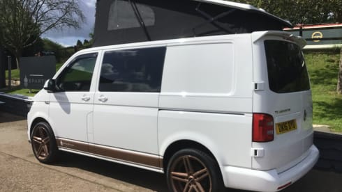 4 berth Volkswagen Transporter Campervan With Pop Top  from 2016
