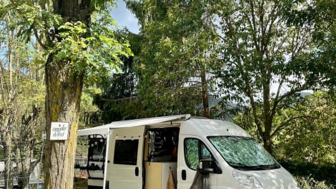 Hip self-built camper bus