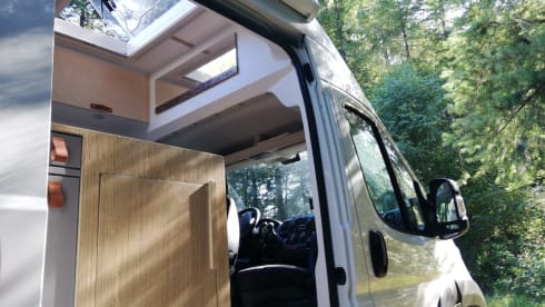 Boxer XL for tall people, surf camper with large garage