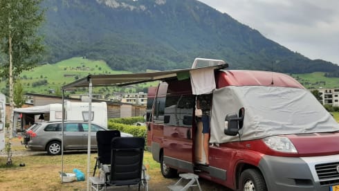 Compact self-built camper van for 2 to 3 persons, Fiat Ducao