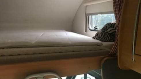 4 berth Chausson, main bed over cab