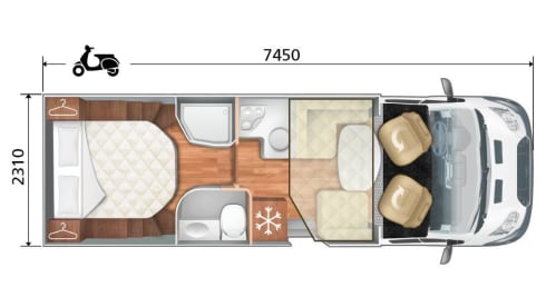 Luxuriously equipped 4-person Chausson