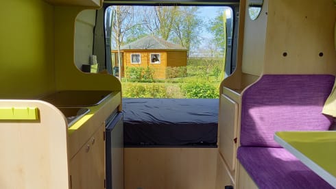 Cozy and compact Peugeot Boxer.