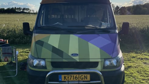 Unique, off-grid Ford Transit for two people