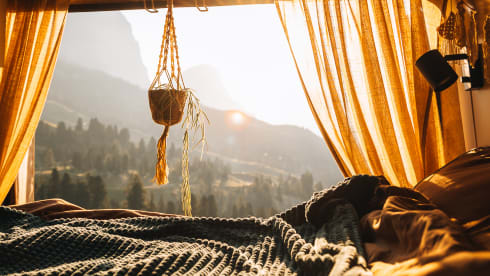 Luxurious campervan with stylish interior