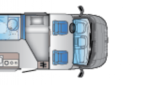 Travel-loving, young (2017) semi-integrated camper Sun Living from Adria,