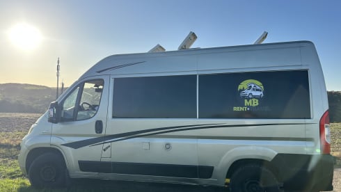 FOUR PEOPLE – Camper with two sleeping cabins for four people. 25% discount available.