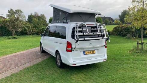 Elektrische Mercedes EQV Tonke, Kampeerauto van het jaar 2023! – Model Adventurer 3 from 2023 (also for sale)