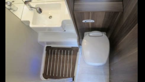 Very luxurious and modern family camper.