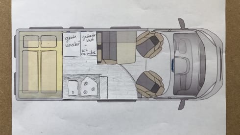 4-person Peugeot bus from 2017, sleeping 2 people