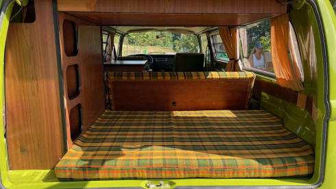 Beautiful vintage Volkswagen T2 camper from 1976