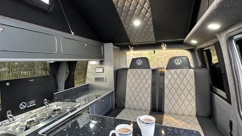 4 berth Volkswagen campervan aircon and parking heater