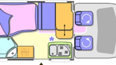 Flash 02 – Compact motorhome of 560 length with air conditioning Flash 02