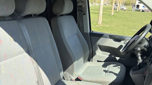 Blue 4p Volkswagen bus 