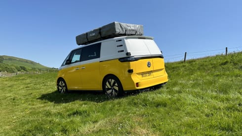 Buzzby – ID Buzz Campervan with optional roof top tent . Insurance included