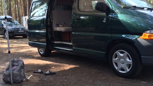 CZN  – Toyota campervan, a very luxurious tent (insurance is included)