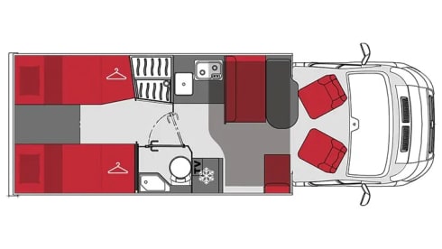 Camper 1 – Spacious and luxurious 6-person camper incl. PlayStation 4