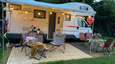Very luxurious and modern family camper.
