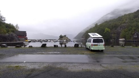 Beatle  – Our beautiful white-green VW camper