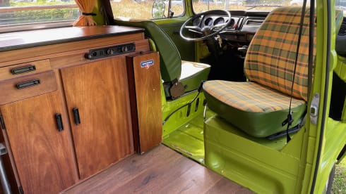 Beautiful vintage Volkswagen T2 camper from 1976