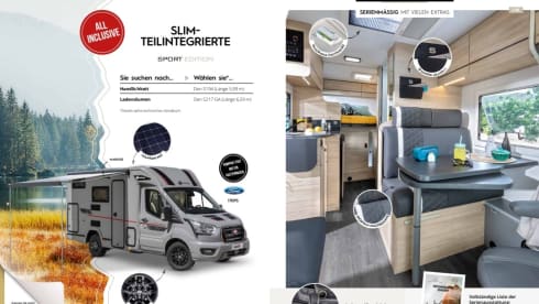 Zeitreise Wohnmobilvermietung No. 2 – Challenger S217 GA 'Sport Edition', winter-ready