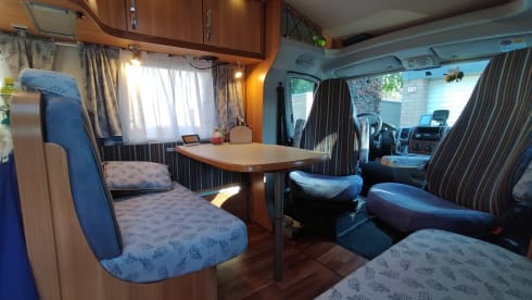 Kievit – 2p Hymer semi-integrated from 2010 (with room for 3rd person)