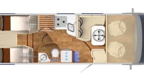 Very luxurious and complete Hymer camper, cream of the crop