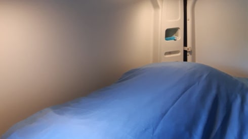 Nice Pössl camper van with comfortable bed