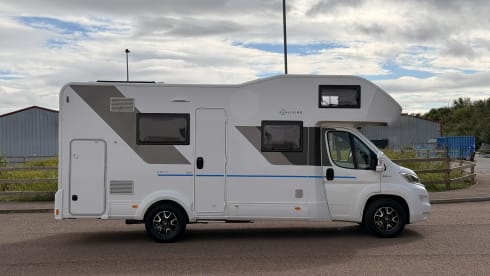 Great Scottish Cruiser – Caravane Fiat 7 couchages avec alcôve à partir de 2021