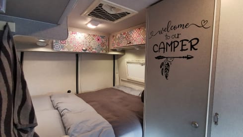 On an adventure with a reliable bus camper.