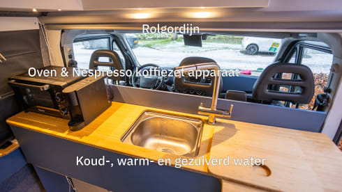 NIEUW Buscamper – 5p off-grid, 160hp, automatic, 2x2p length beds 🌞